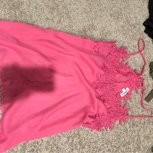 MACARON Vibrant Pink Lace Cami